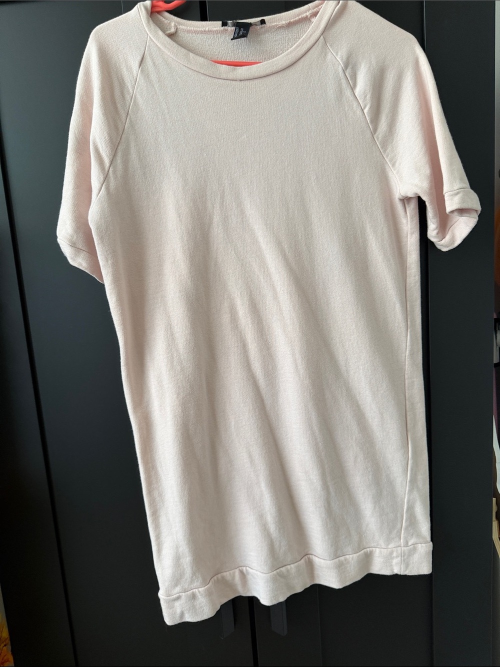 Forever 21 Pale Pink Short Sleeve Sweatshirt Dress